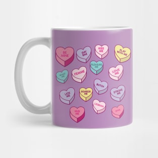 Lesbian Candy Hearts Mug